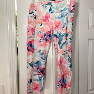 Floral RBX Capri Workout Leggings